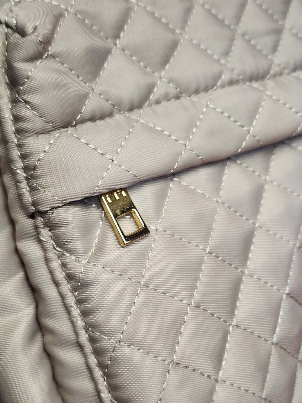 Paris Hilton Quilted Laptop Backpack in Beige - Picture 6 of 9